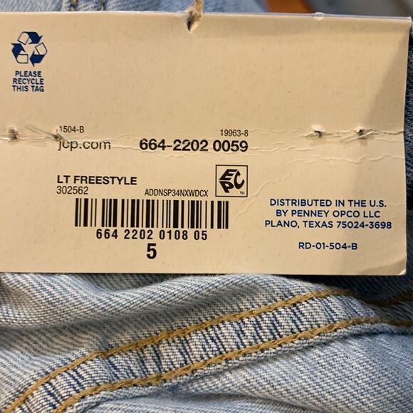 Arizona Jean Company Size 5 highest rise slouchy fit with relaxed leg NWT - Picture 6 of 9